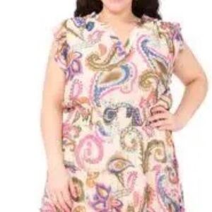 Vince Camuto Women’s Colorful Paisley Tiered Maxi Dress NWT